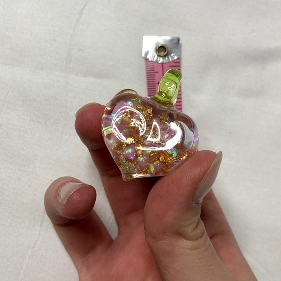 Authentic Pink Peach Opal Glass Heady Pendant - Picture 4 of 4